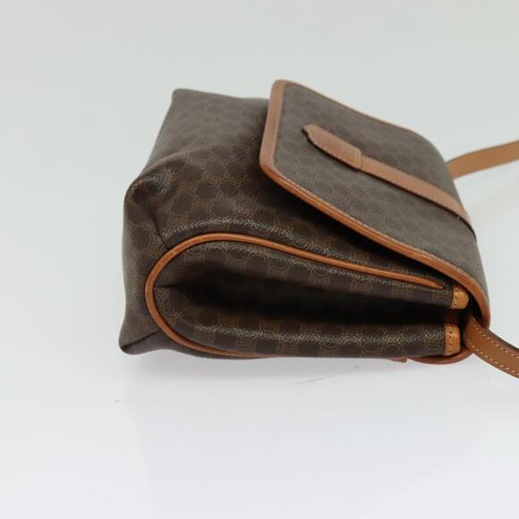 CELINE Macadam Canvas Shoulder Bag Pvc Brown Gold - Picture 5 of 12